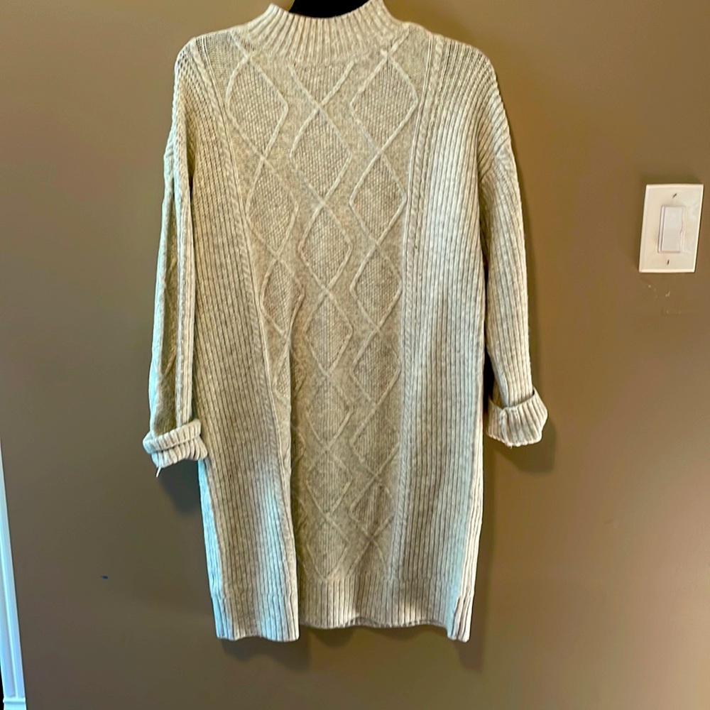Loft gray knit sweater dress never worn.